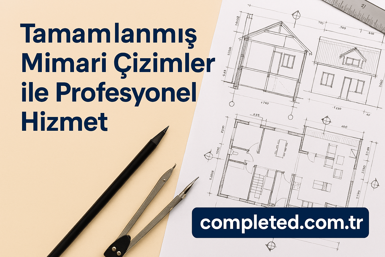 Tamamlanmış Mimari Çizimler ile Profesyonel Hizmet - Görev Tamamlandı