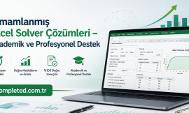Tamamlanmış Excel Solver Çözümleri – Akademik ve Profesyonel Destek