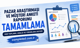 Pazar Araştırması ve Müşteri Anketi Raporunu Tamamlama – Veri Toplama, Analiz ve Yorumlama Desteği
