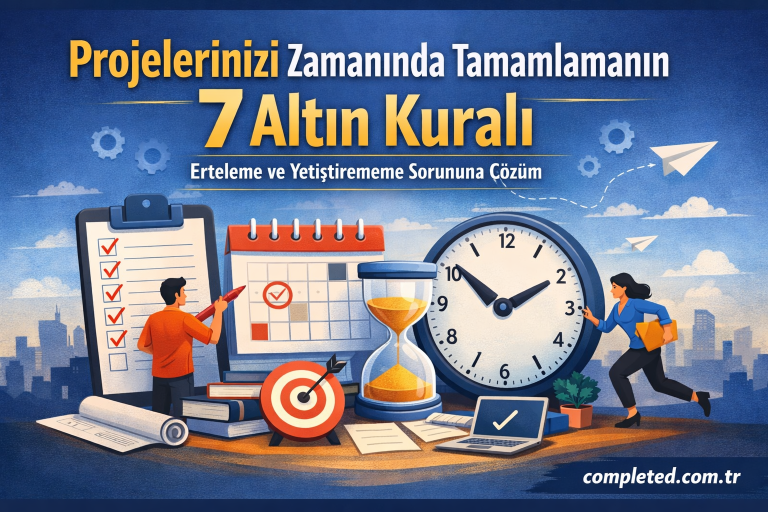 Read more about the article Projelerinizi Zamanında Tamamlamanın 7 Altın Kuralı – Erteleme ve Yetiştirememe Sorununa Çözüm