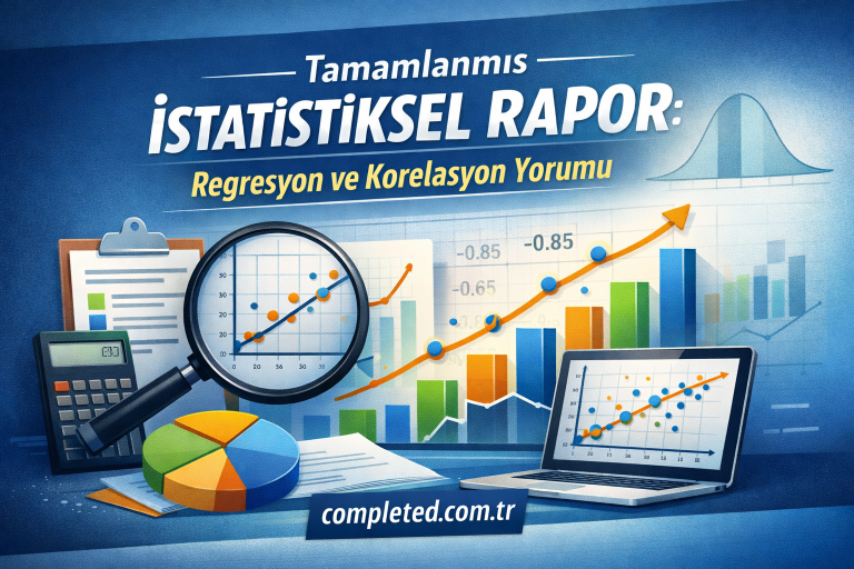 Read more about the article Tamamlanmış İstatistiksel Rapor: Regresyon ve Korelasyon Yorumu