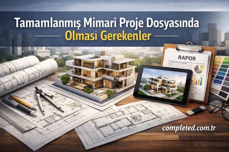 Read more about the article Tamamlanmış Mimari Proje Dosyasında Olması Gerekenler