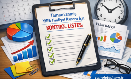 Tamamlanmış Yıllık Faaliyet Raporu İçin Kontrol Listesi