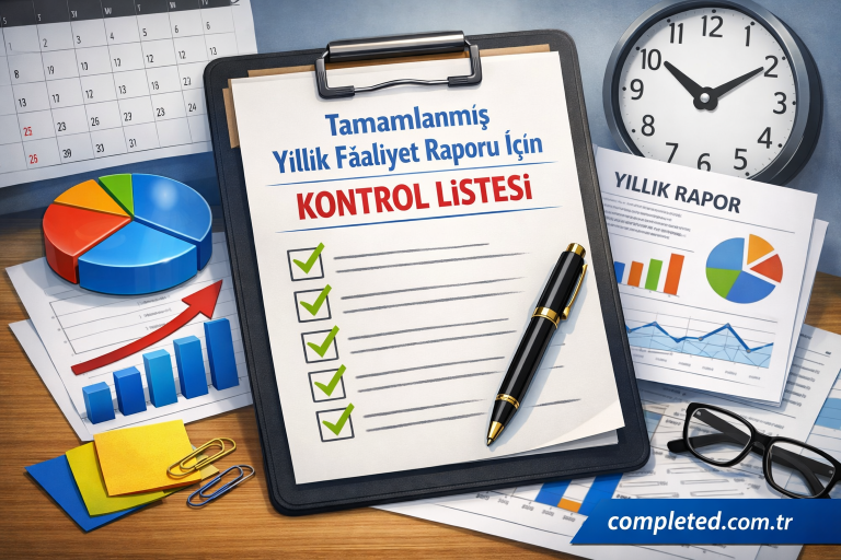 Read more about the article Tamamlanmış Yıllık Faaliyet Raporu İçin Kontrol Listesi